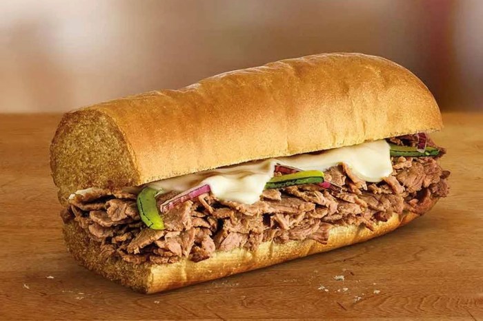 Steak and cheese sub nutrition