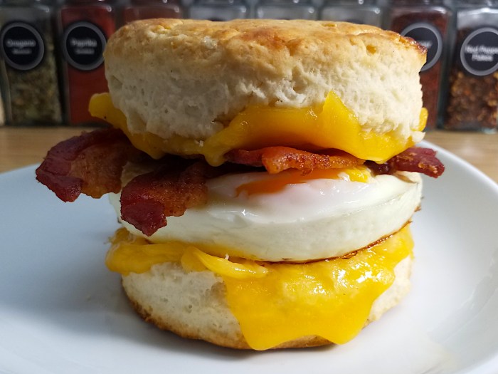 Nutrition bacon egg cheese biscuit