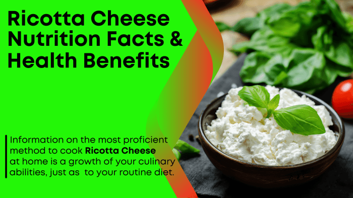 Ricotta cheese nutrition facts