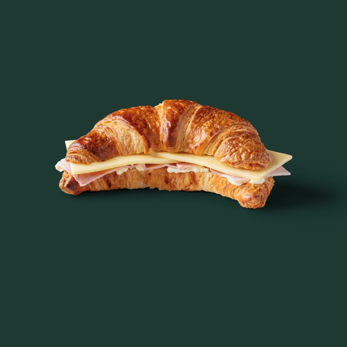 Starbucks ham and cheese croissant nutrition