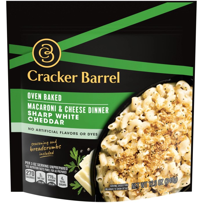 Cracker barrel macaroni and cheese nutrition