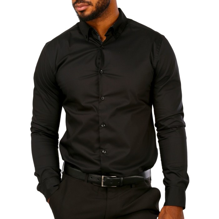 Black shirt fashion for men