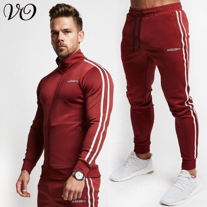 Jogging tracksuit leather mens suit ebay 2583