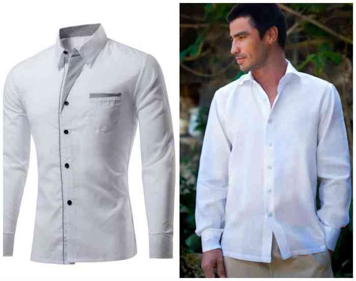 Fashion white shirt men