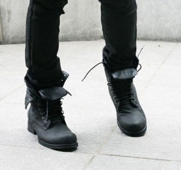 Men's combat boots fashion