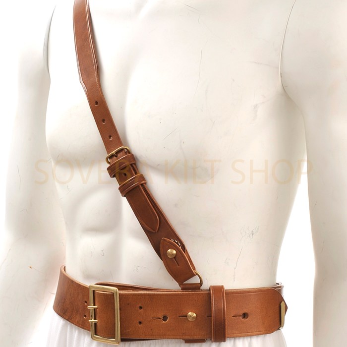 Leather harness men fashion